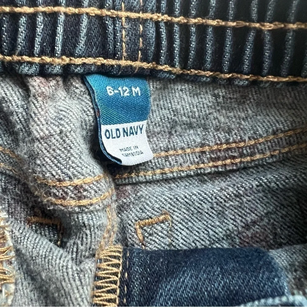 Old Navy Dark Denim Elastic Wait Jeans Size 6-12 Months
